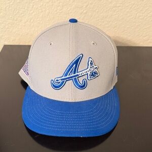 New Era Gray and Blue Cap with Embroidered Logo